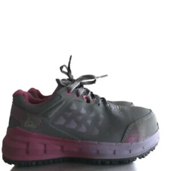 Aster Aluminum Toe ESD Women's Work Boots Gray Pink Style #73395 - Picture 1 of 11